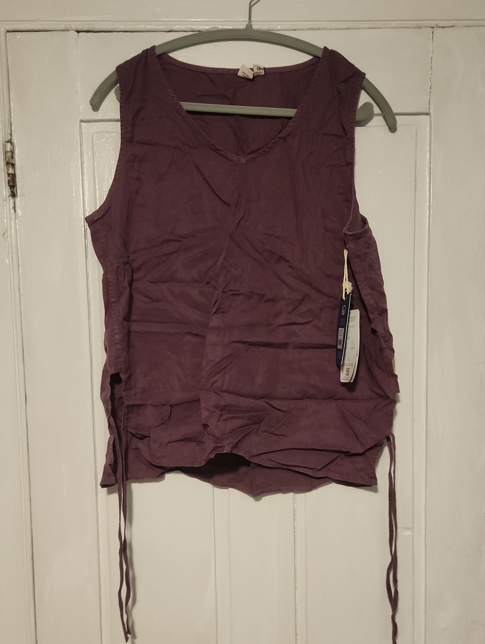 Women's 10tree Langford V-Neck Tank Top - Plum NWT